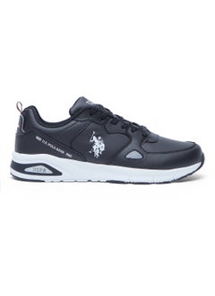U.S. Polo Assn. Men's Black Low-Top Casual Sneakers with Iconic Branding for a Clean Look  - Image 1