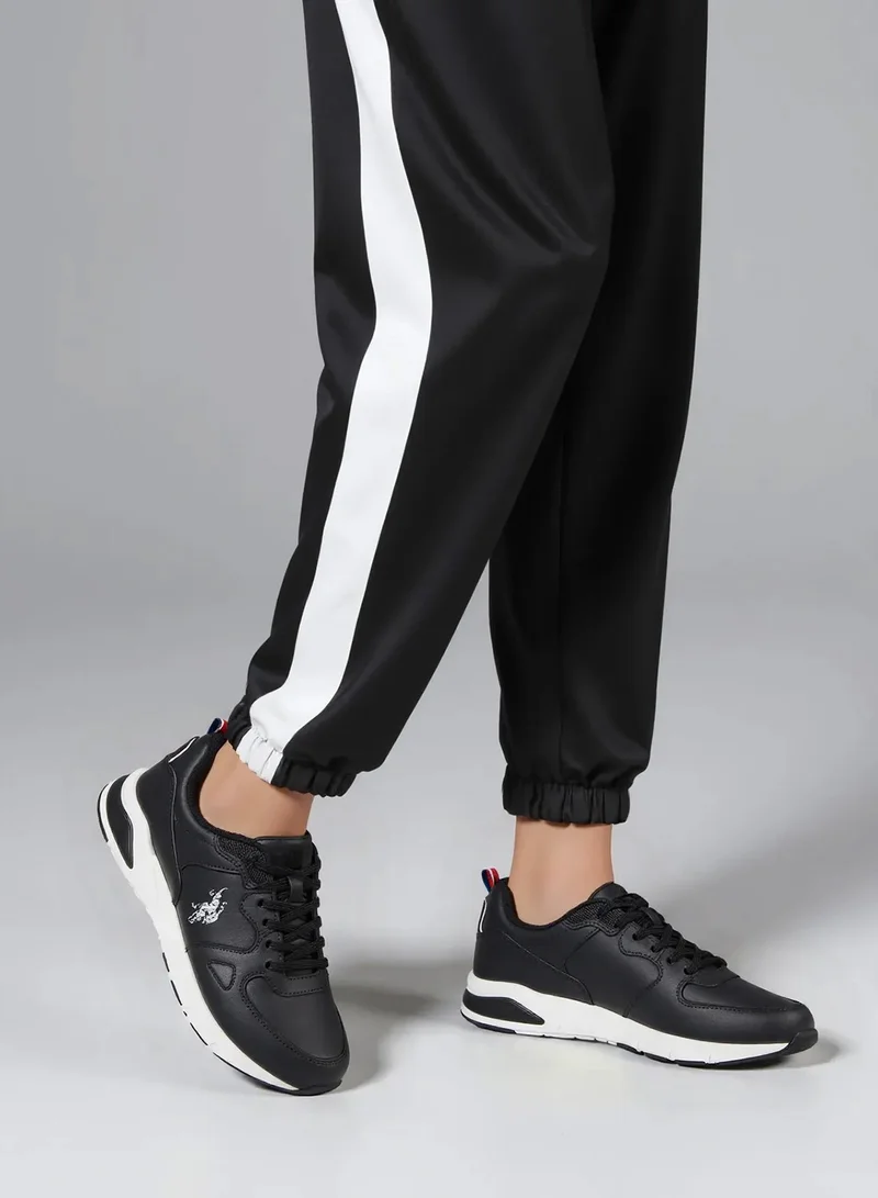 U.S. Polo Assn. Black Men's Black Low-Top Casual Sneakers with Iconic Branding for a Clean Look Shoes for Men | Best Price UAE