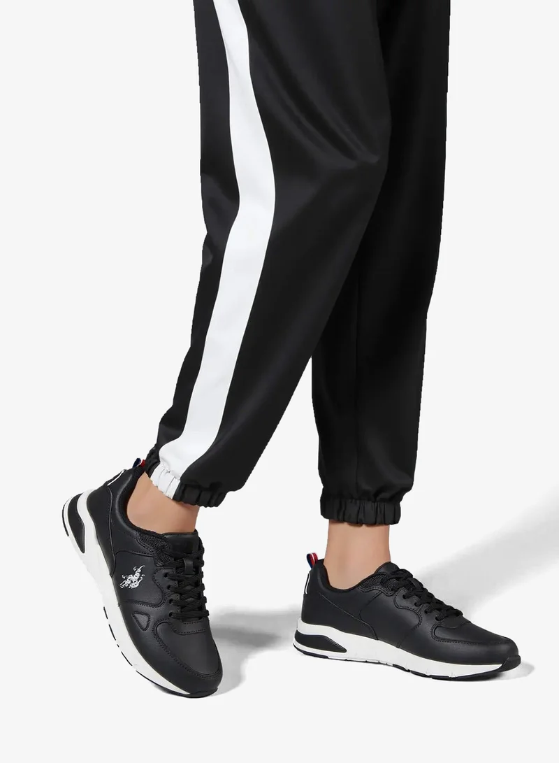 U.S. Polo Assn. Black Men's Black Low-Top Casual Sneakers with Iconic Branding for a Clean Look Shoes for Men | Best Price UAE