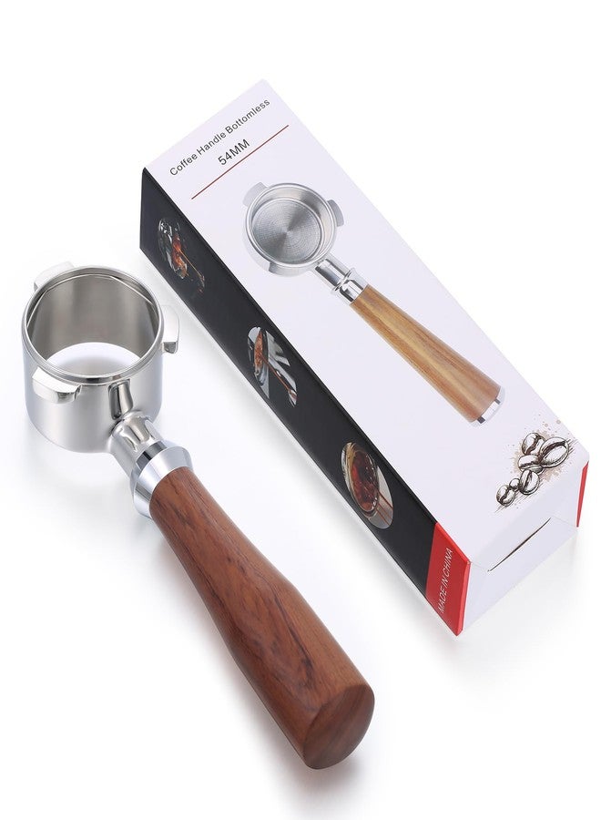 AORESAC 54mm Espresso Portafilter, Bottomless Naked Portafilter Compatible with Breville Barista Express, Pro, Touch, Infuser, Duo-Temp Pro, and 54mm Breville Machines (54MM for Breville) - Image 1