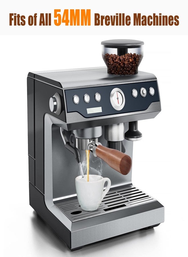 AORESAC 54mm Espresso Portafilter, Bottomless Naked Portafilter Compatible with Breville Barista Express, Pro, Touch, Infuser, Duo-Temp Pro, and 54mm Breville Machines (54MM for Breville) - Image 2