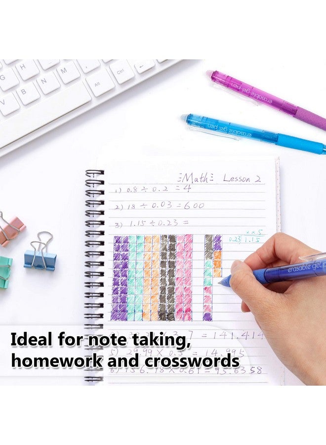 Vanstek 15 Colors Retractable Erasable Gel Pens Clicker, Fine Point(0.7), Make Mistakes Disappear, Premium Comfort Grip For Drawing Writing Planner And School Supplies - Image 4