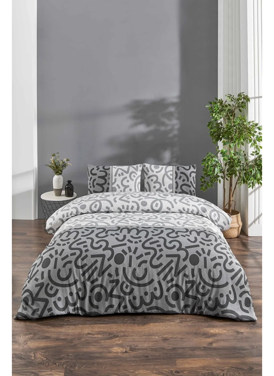 تابو هوم Doodle Black Double Duvet Cover Set