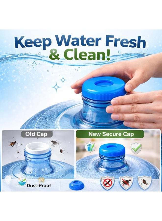 Reusable 55mm silicone water jug ​​lid, one-piece, spill-proof replacement lid, spill-proof cover, safe drinking dispenser for home, office, and outdoor use. - Image 4