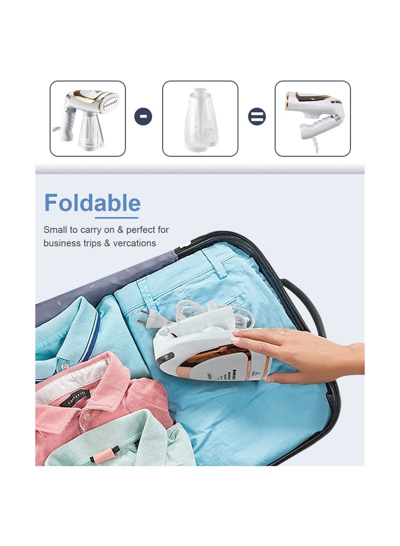 KASTWAVE بخار يدوي للملابس، بخار سفر قابل للطي، بخار محمول بسعة خزان ماء 250 مل، 1600 واط، بخار قوي متغلغل، للاستخدام في المنزل والمكتب والسفر - Image 4