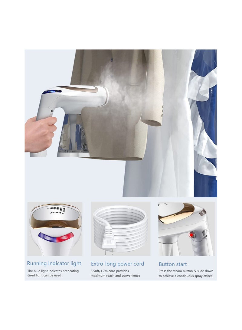 KASTWAVE بخار يدوي للملابس، بخار سفر قابل للطي، بخار محمول بسعة خزان ماء 250 مل، 1600 واط، بخار قوي متغلغل، للاستخدام في المنزل والمكتب والسفر - Image 3