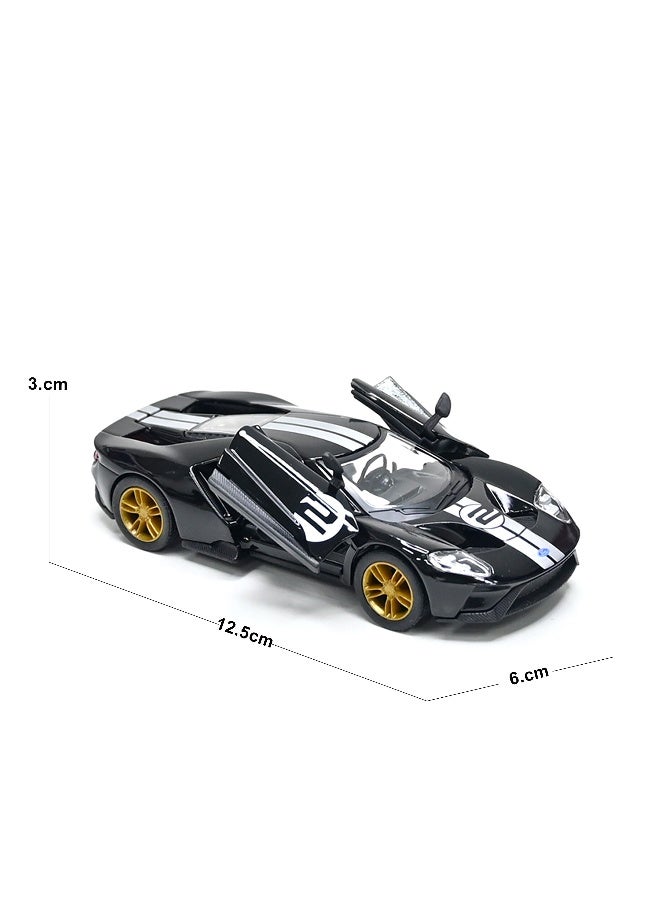 Kinsmart سيارة فورد جي تي هيريتاج إيديشن مصنوعة من سبائك المعادن بحجم 1:38 مع أبواب قابلة للفتح وإجراء سحب للخلف - Image 3