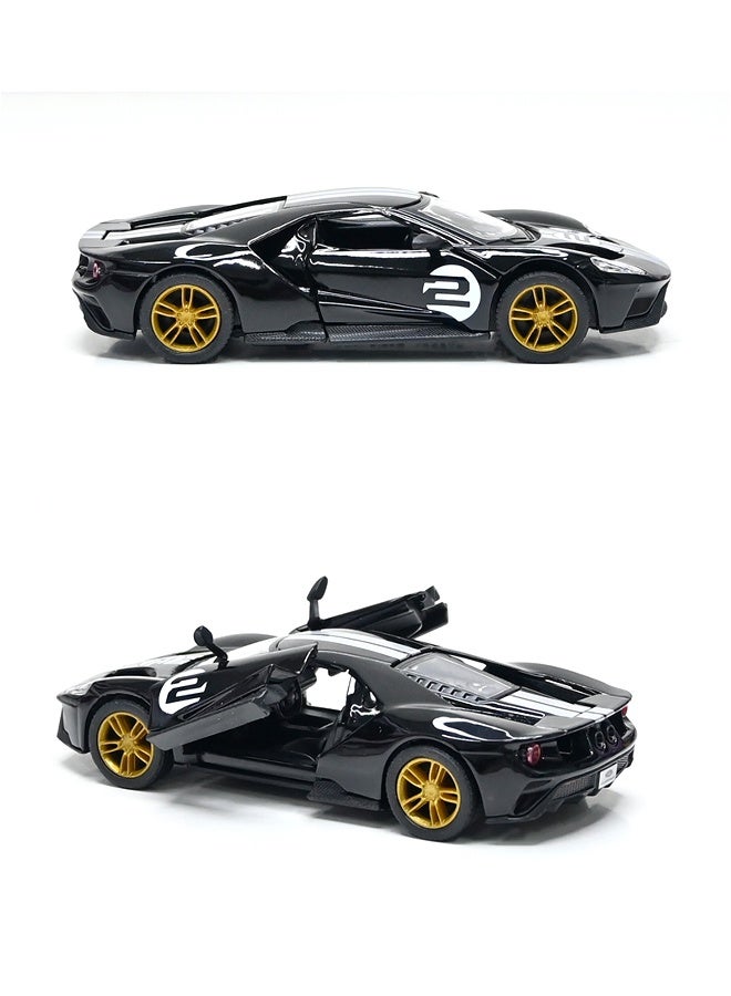 Kinsmart سيارة فورد جي تي هيريتاج إيديشن مصنوعة من سبائك المعادن بحجم 1:38 مع أبواب قابلة للفتح وإجراء سحب للخلف - Image 2