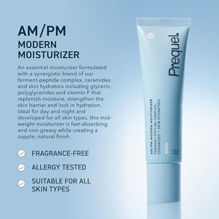 Prequel Skin AM/PM Modern Moisturizer – Hydrating Face Cream with Peptides, Ceramides & Glycerin for Dry, Sensitive, or Combination Skin – Non-Greasy Moisturizer for Barrier Support - Image 2
