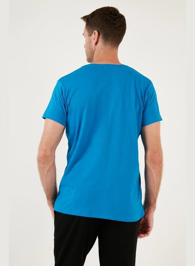 Buratti  Buratti Printed Crew Neck Cotton Slim Fit T-Shirt Men's T-SHIRT 541PUSULA for Men | Best Price UAE