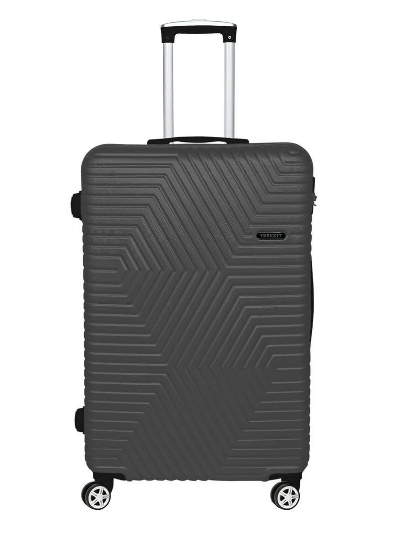 TRAVEL WAY - TrekKit Lightweight Luggage Set of 3 Bag 3 Sizes Hardshell Suitcase Spinner Luggage for Travel ABS Luggage with 4 Spinner Wheels Grey Set of 3 - Image 1