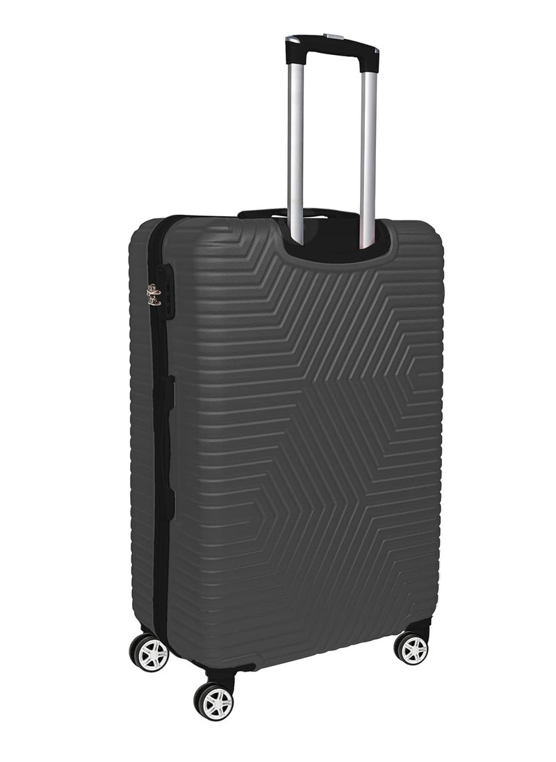 TRAVEL WAY - TrekKit Lightweight Luggage Set of 3 Bag 3 Sizes Hardshell Suitcase Spinner Luggage for Travel ABS Luggage with 4 Spinner Wheels Grey Set of 3 - Image 1