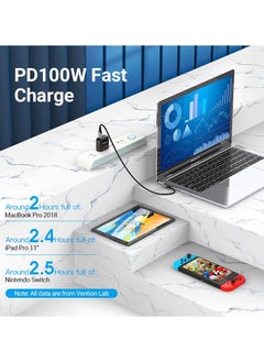 VENTION Vention USB 2.0 C Male Right Angle to C Male 5A Cable 0.5M Gray Aluminum Alloy Type  - Image 4