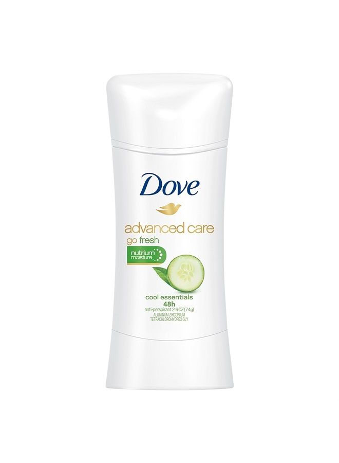 Dove Advanced Care Antiperspirant Deodorant, Cool Essentials, 2.6 oz - Image 1