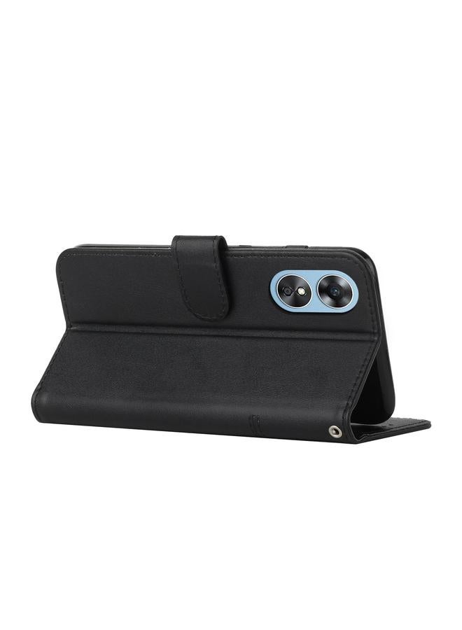 S-TOP Case For OPPO A17 Stitching Calf Texture Buckle Leather Phone Case - Image 3