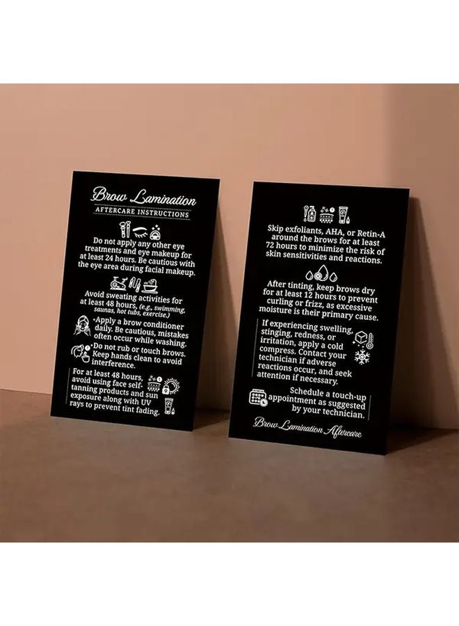 50 قطعة من بطاقات العناية بالحاجب للمحترفين للعملاء: نصائح حول الحماية من الشمس والنظافة - Image 4