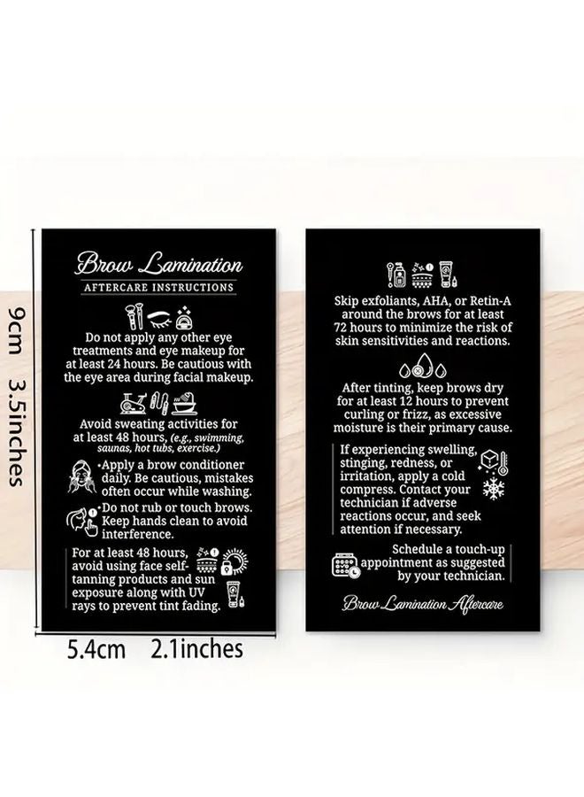 50 قطعة من بطاقات العناية بالحاجب للمحترفين للعملاء: نصائح حول الحماية من الشمس والنظافة - Image 3