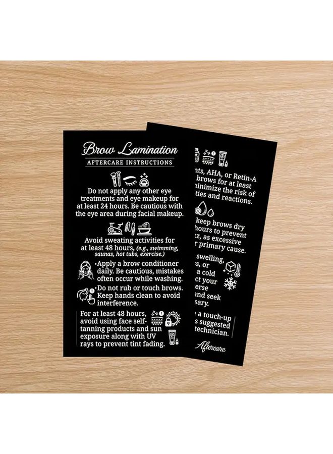 50 قطعة من بطاقات العناية بالحاجب للمحترفين للعملاء: نصائح حول الحماية من الشمس والنظافة - Image 5