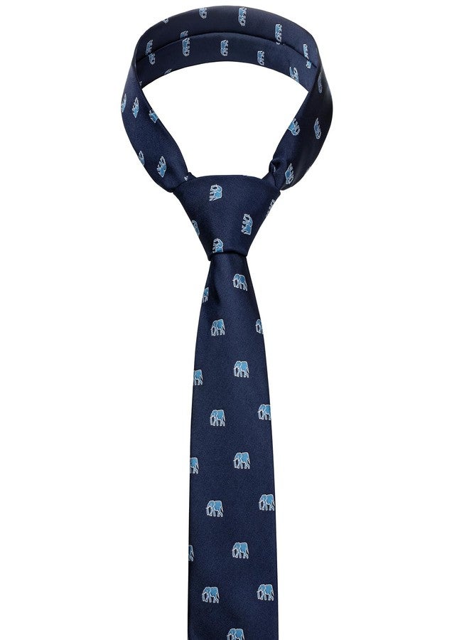 هاوسن ربطة عنق من قماش الجاكار بتصميم فيل سفاري من هاوسون، مقاس 3 بوصات، مثالية لحفلات الزفاف في وجهات سياحية، والمناسبات ذات الطابع الأفريقي، وهدايا فاخرة لعيد الأب، وإكسسوارات لرفقاء العريس. - Image 5
