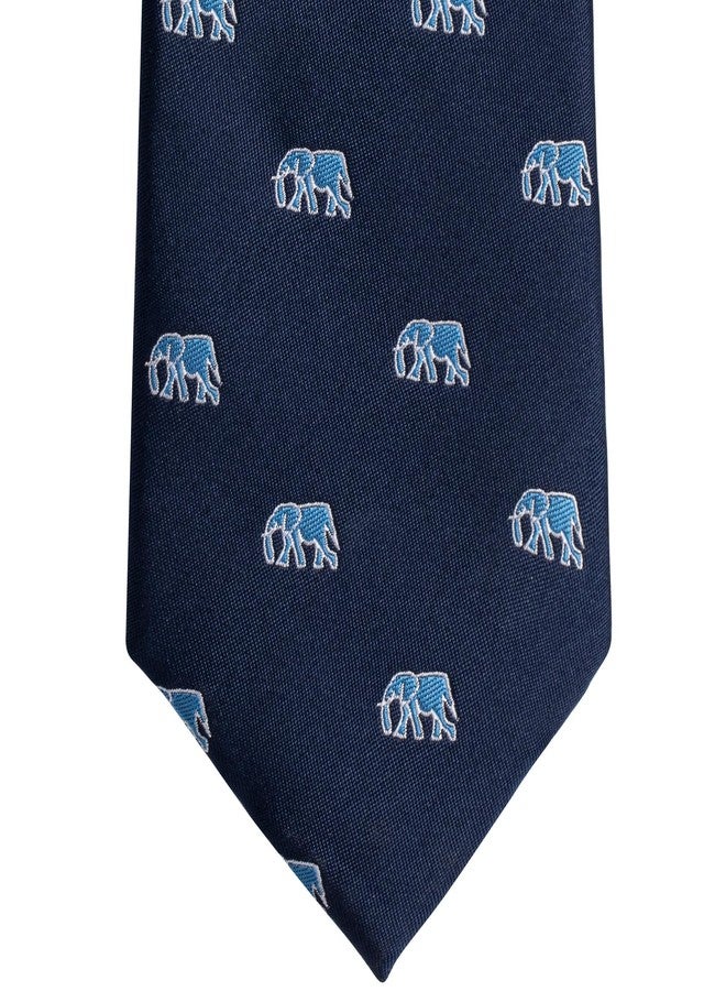 هاوسن ربطة عنق من قماش الجاكار بتصميم فيل سفاري من هاوسون، مقاس 3 بوصات، مثالية لحفلات الزفاف في وجهات سياحية، والمناسبات ذات الطابع الأفريقي، وهدايا فاخرة لعيد الأب، وإكسسوارات لرفقاء العريس. - Image 4