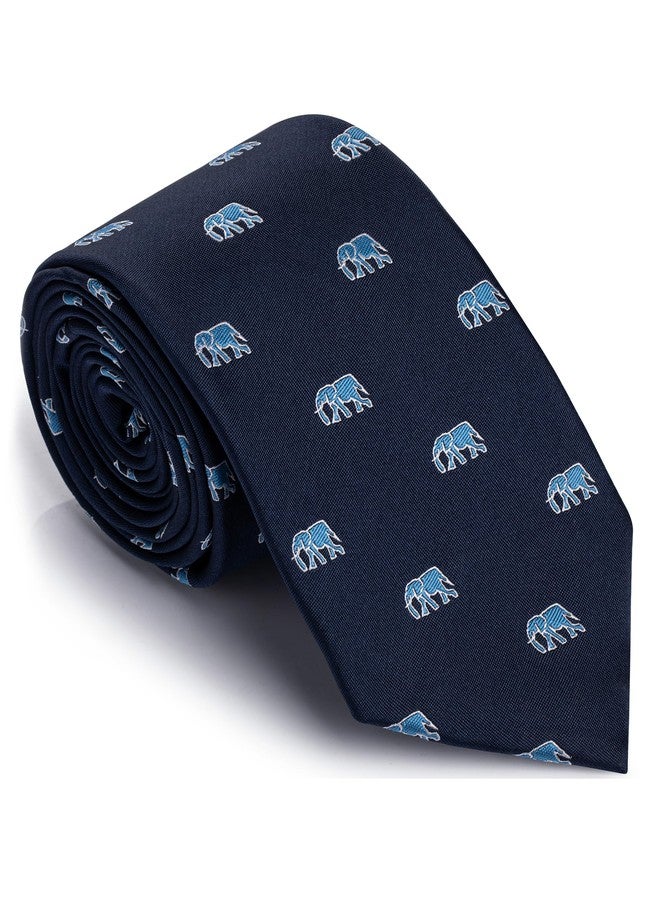 هاوسن ربطة عنق من قماش الجاكار بتصميم فيل سفاري من هاوسون، مقاس 3 بوصات، مثالية لحفلات الزفاف في وجهات سياحية، والمناسبات ذات الطابع الأفريقي، وهدايا فاخرة لعيد الأب، وإكسسوارات لرفقاء العريس. - Image 1