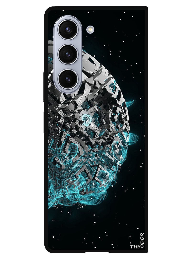 Theodor Protective Case Anti Scratch Shock Proof Bumper Cover For Samsung Galaxy Z Fold 6 spaceship_scifi_space - Image 1