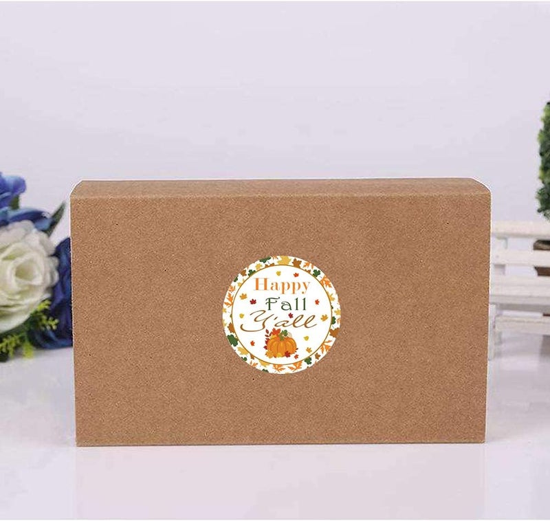 Remarkable Happy Fall Yall Stickers2 Inch Pumpkin Autumn Floral Thank You LabelsThanksgiving Stickers for Party Favors Envelope Seals  Goodie Bags500 Total Labels - Image 5