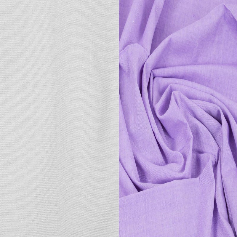 Bhagalpuri NIC Bhagalpuri Handloom Organic Pure Soft Cotton Dull ChadarShawl Silky Touch Exclusive White and Normal Plain PurpleVoilet Colour Combo Pack Size 220x125cm - Image 3