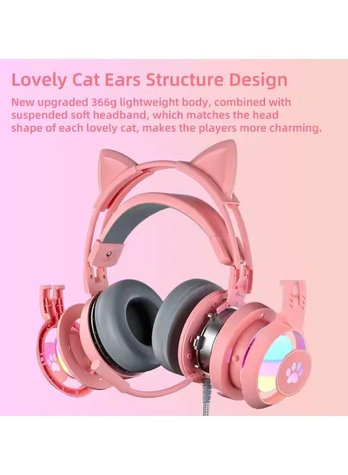 SY-G25 Cute Cat Ear On Ear Headphones - Image 5