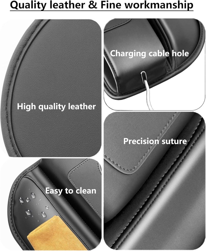 DOBOLAN Car Seat Gap Filler Organizer,Multi-Function car Console Leather Storage Box, Men Car Interior Accessories,Cup Holders,Car Front seat Storage for Holding Sunglasses Phone,SUV Truck Necessities - Image 3