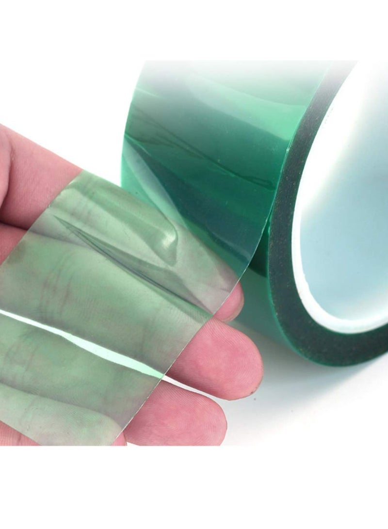 Generic Polyester High Temperature Masking Tape, Green Pet Masking Tape, Thermal Conductive Silicone Tape, Epoxy Release Tape, Suitable For Painting, Powder Coating, Electronic Product Electroplating Protection 180 Degree No Residual Glue Pet Green Glue (5mm Wide-33m Long)  - Image 4