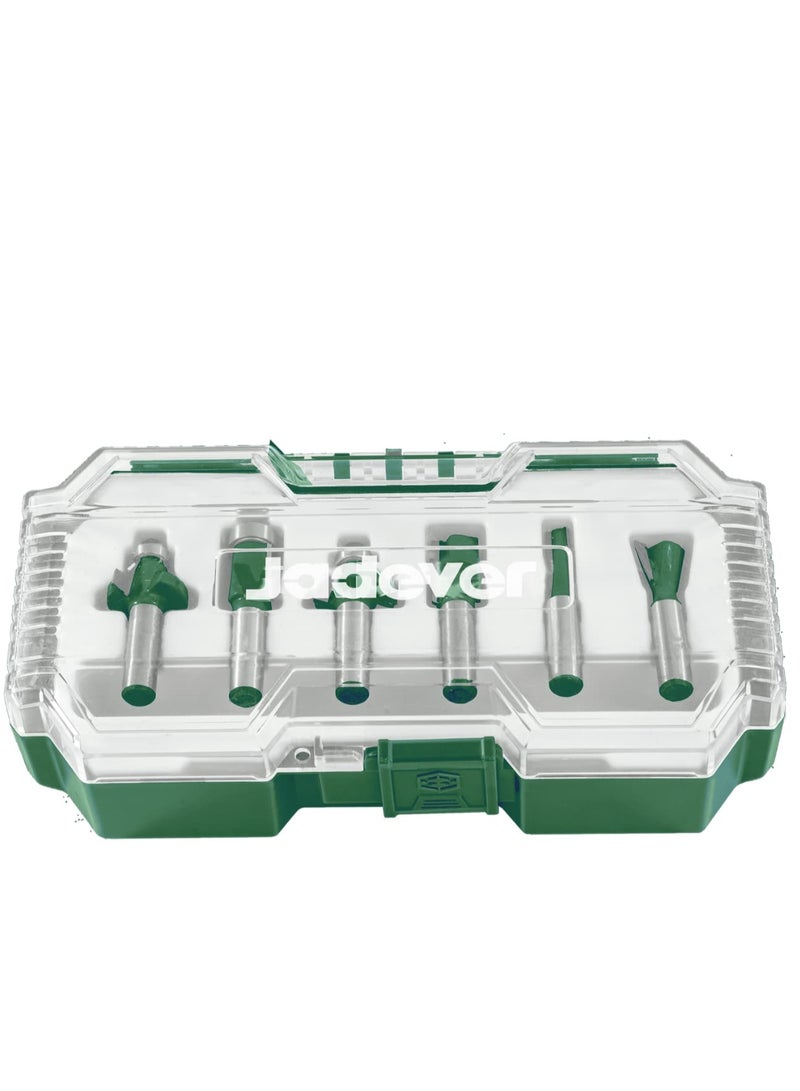 JADEVER ROUTER BITS SET DIA12MM 6PCS JDRKSR0112 - Image 2