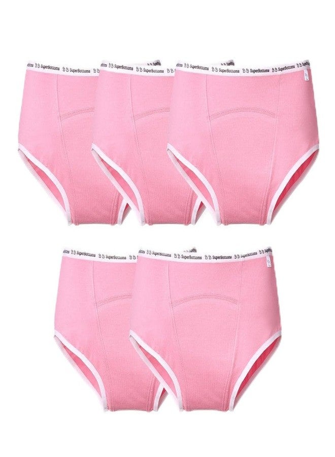 superbottoms MaxAbsorb® Period Underwear | Period Panty for Women | 8Hr Absorption | No Leaks, No Stains | High Waist, Full Coverage | Bamboo Fabric + Cotton(5 Pink,Size:XS) - Image 1