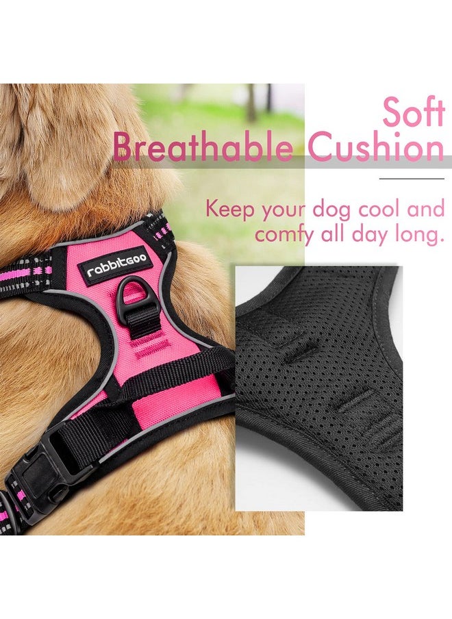 rabbitgoo Dog Harness, No-Pull Pet Harness with 2 Leash Clips, Adjustable Soft Padded Dog Vest, Reflective No-Choke Pet Oxford Vest with Easy Control Handle for Large Dogs, Hot Pink, XL - pzsku/Z284D4773A8827DEBA7C2Z/45/_/1736426761/73a5b9da-cc4f-4297-bdb7-ae46295a105f