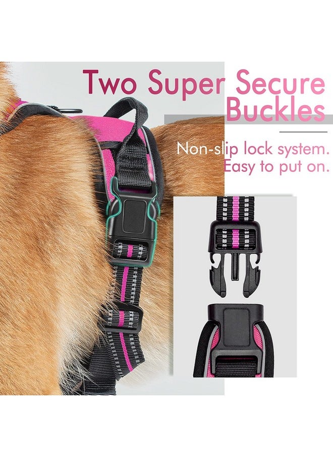 rabbitgoo Dog Harness, No-Pull Pet Harness with 2 Leash Clips, Adjustable Soft Padded Dog Vest, Reflective No-Choke Pet Oxford Vest with Easy Control Handle for Large Dogs, Hot Pink, XL - pzsku/Z284D4773A8827DEBA7C2Z/45/_/1736426767/36fd3def-63ee-4e34-ad97-d73b1fdc5f63