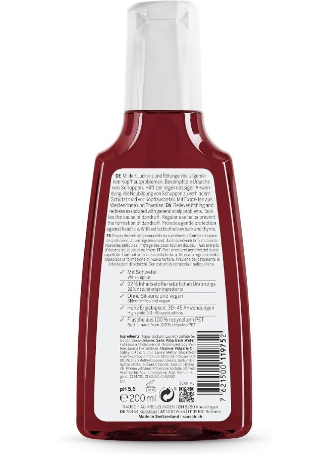 RAUSCH Willow Bark Treatment Shampoo (200 ml) – Purifying Hair Care for Oily Scalp & Dandruff-Prone Hair, with Willow Bark Extract, Silicone-Free 200ml - Image 2