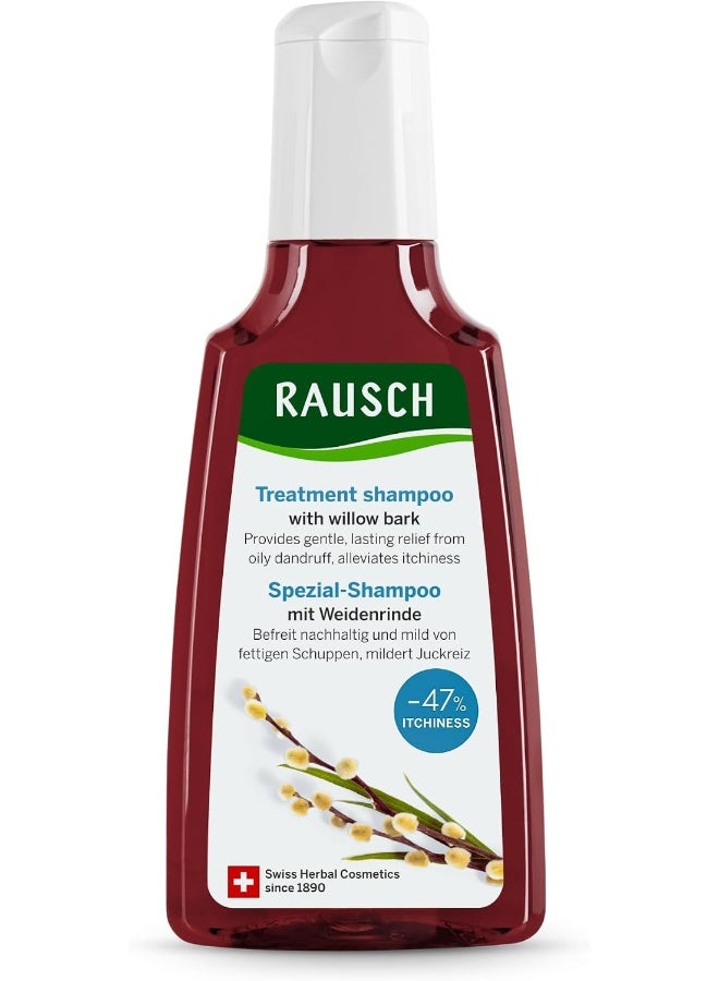 RAUSCH Willow Bark Treatment Shampoo (200 ml) – Purifying Hair Care for Oily Scalp & Dandruff-Prone Hair, with Willow Bark Extract, Silicone-Free 200ml - Image 1