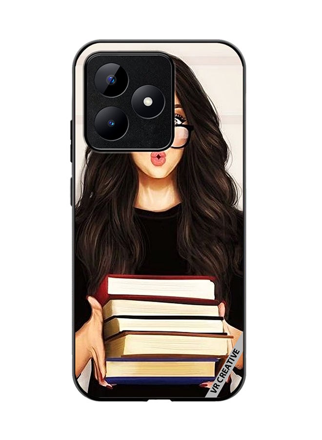 VR CREATIVE Protective Case Cover For Realme C53 Girl With Books Shocked Design Multicolour - Image 1