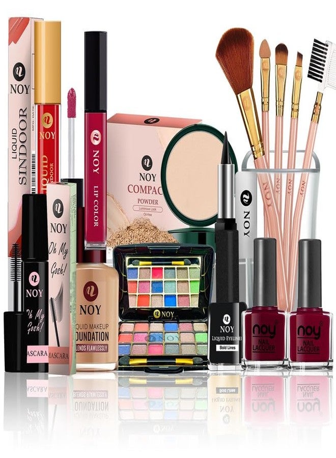 NOY Flawless Fusion Ultimate Makeup Kit Sets Perfectly Blended Looks Made In India 100% Vegan Formulation & Weightless NO#407 (Pack of-15) - Image 1