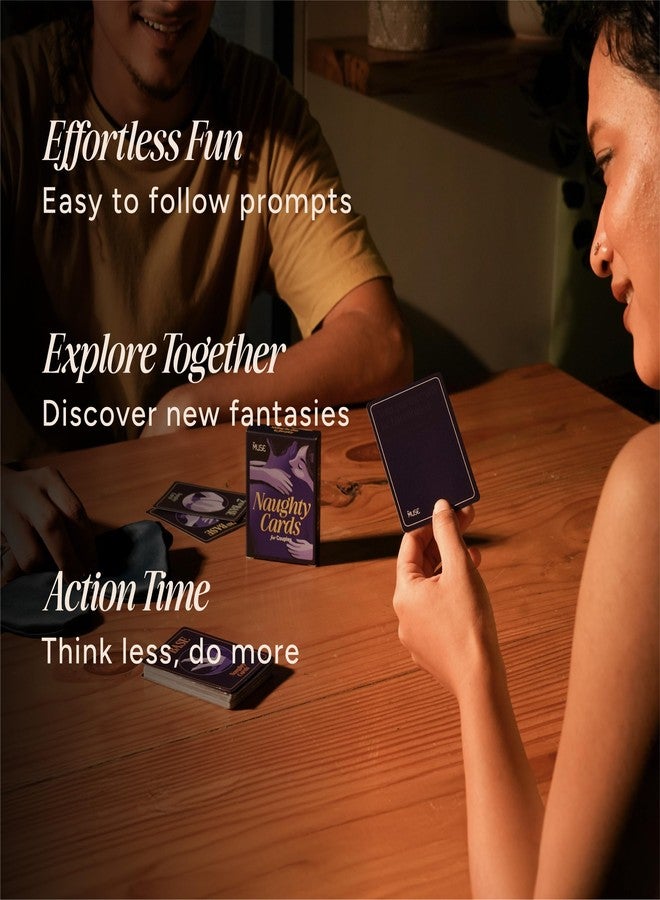 MYMUSE Naughty Couples Card Game – 50 Romantic Dares & Challenges, 4 Categories, Fun Adult Game for Date Night, Couples Activities, Gift for Boyfriend, Girlfriend, Husband, Wife, Birthday, Anniversary - Image 2