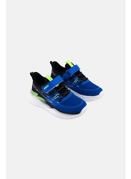 RBX Kids Boy Velcro Closure Running Shoes, Blue Combo  - Image 1