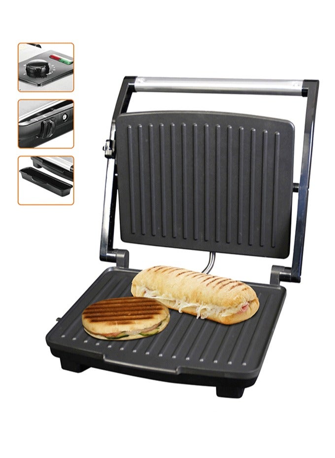 sokany Multifunction Electric Steak Machine, Panini Maker, Bread Machine, 2000W, KJ-202, Black - Image 1