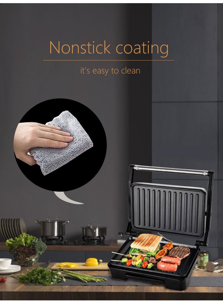 sokany Multifunction Electric Steak Machine, Panini Maker, Bread Machine, 2000W, KJ-202, Black - Image 4