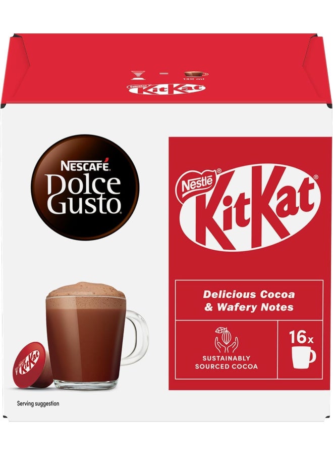 Nescafe Dolce Gusto KitKat 16 Coffee Capsules 256grams Single - Image 1
