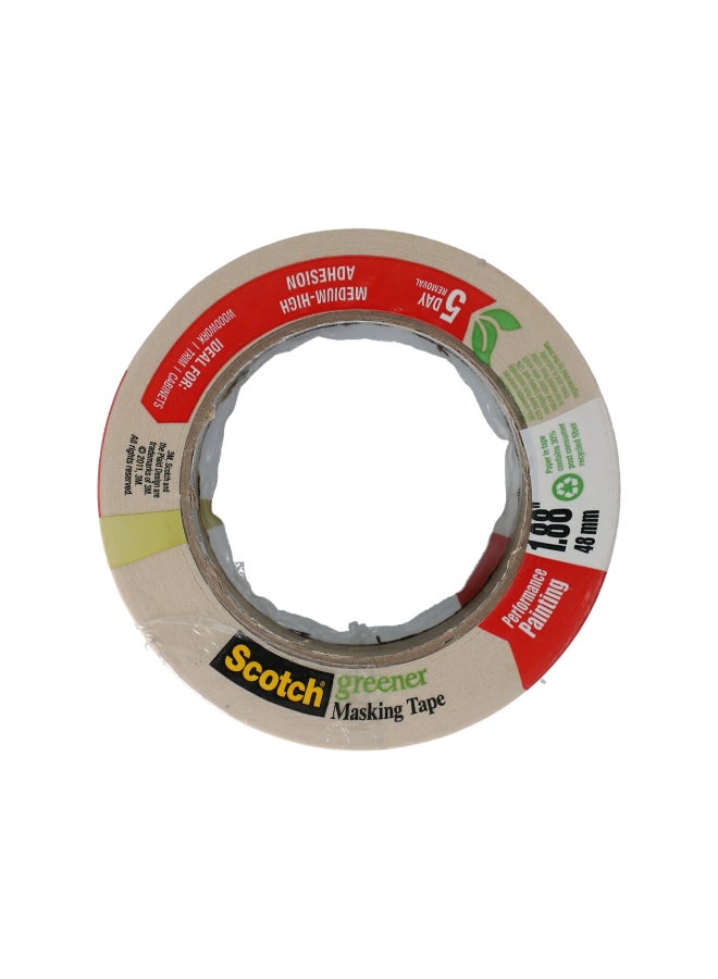 Scotch  Super Adhesion Heavy Duty Durable Masking Tape Beige 0.05 x 60.1 yd 2050-2 / 2050-48A  - Image 2