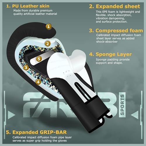 Farabi Sports Kids Boxing Gloves for 310 Years 4 oz Youth Boxing Gloves Junior Punching Gloves MMA Muay Thai Boys and Girls Training Gloves Black 4oz - Image 3