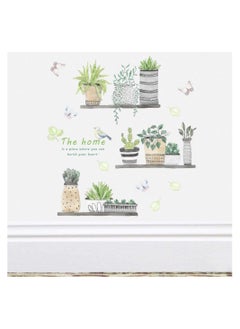 SYOSI Plant Wall Decals, 2 Set Wall Stickers for Bedroom Wall Art Decal Boho, Pastoral Fresh Plants Potted Wall Stickers Art Living Room Dormitory Bedroom Decorations Corridor Porch Self-adhesive Stickers  - Image 4