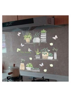 SYOSI Plant Wall Decals, 2 Set Wall Stickers for Bedroom Wall Art Decal Boho, Pastoral Fresh Plants Potted Wall Stickers Art Living Room Dormitory Bedroom Decorations Corridor Porch Self-adhesive Stickers  - Image 2