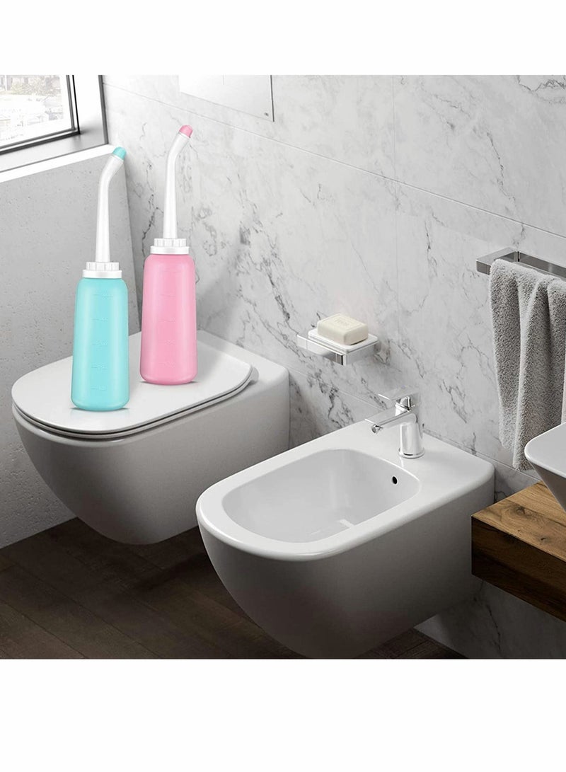 SOLARAE Portable Travel Bidet 500ml/17oz Portable Bidet for Toilet Handheld Postpartum Perineal Cleansing Childbirth Cleaner - for Outdoor, Camping, Travling, Personal Hygiene for Women (Blue) - Image 5