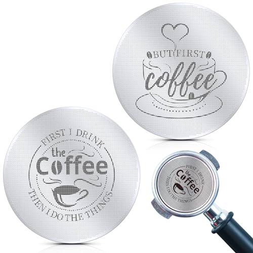 Yaomiao 2 Pcs Puck Screen Espresso Puck Screen 316 Stainless Steel Coffee Filter Reusable Espresso Filters for 54mm Portafilter Ultra Thin Light (53.3 x 0.2 x 0.2 mm)